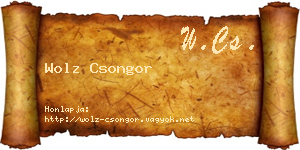 Wolz Csongor névjegykártya